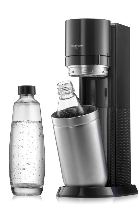 Wassersprudler DUO von SodaStream mit Glastrinkflasche