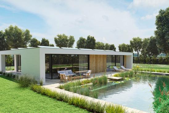 Haus mit Schwimmteich Haus mit Schwimmteich