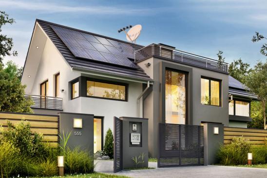 Kredit Gartengestaltung: Das Gesamtbild muss stimmen Haus mit passendem Garten und Zaun