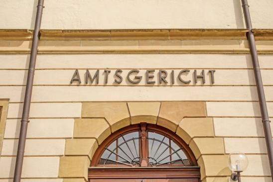 District court (Amtsgericht) - lettering on building facade