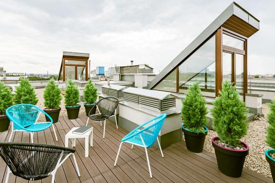 Dachterrasse mit Aufgang