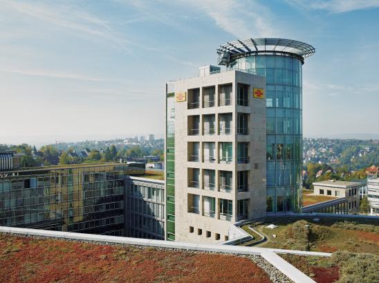 Gläserner Turm der Bausparkasse Schwäbisch Hall